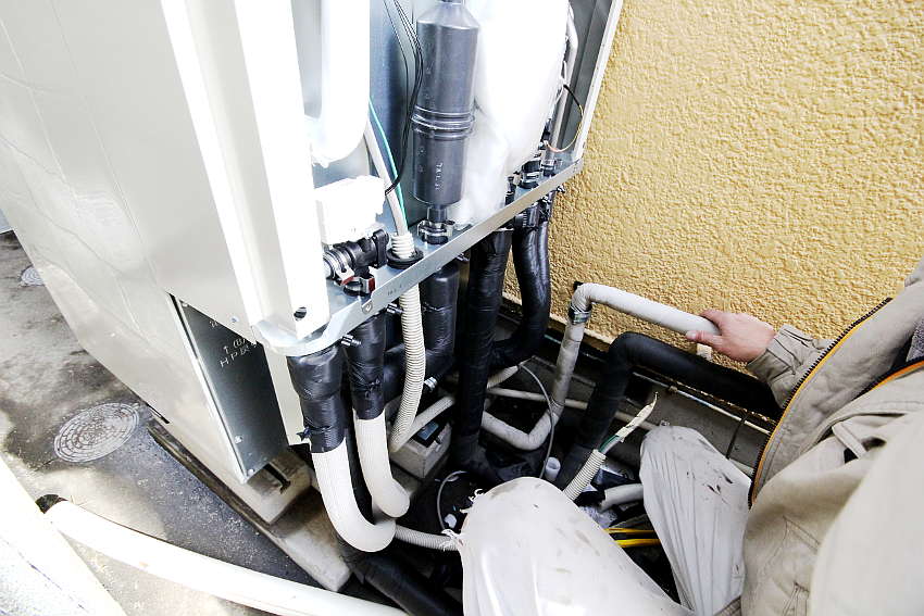 すべての配管の接続完了