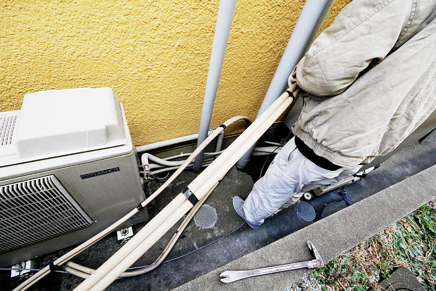 取り外した浴室配管