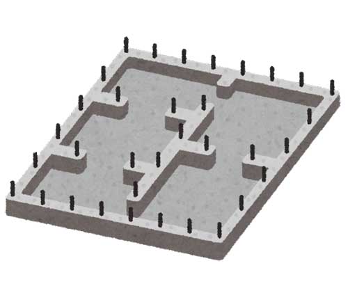 ベタ基礎のイラスト