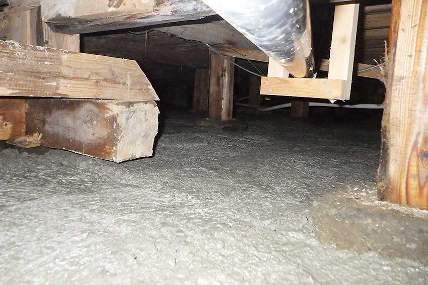 布基礎からベタ基礎にリフォームした床下