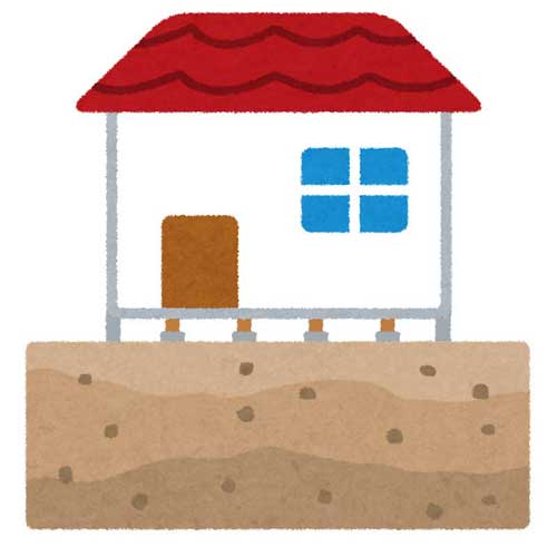 布基礎の住宅のイラスト