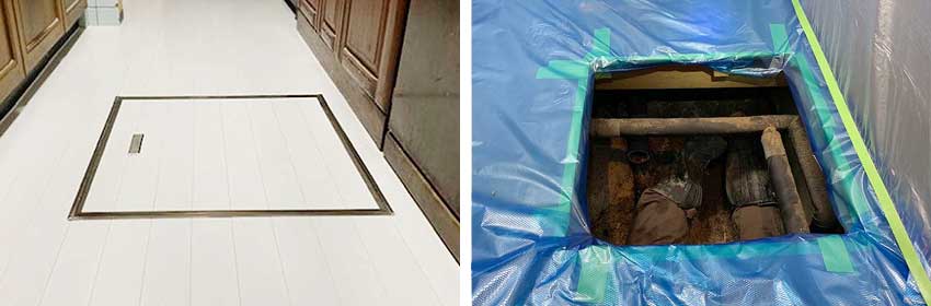 養生した床下点検口